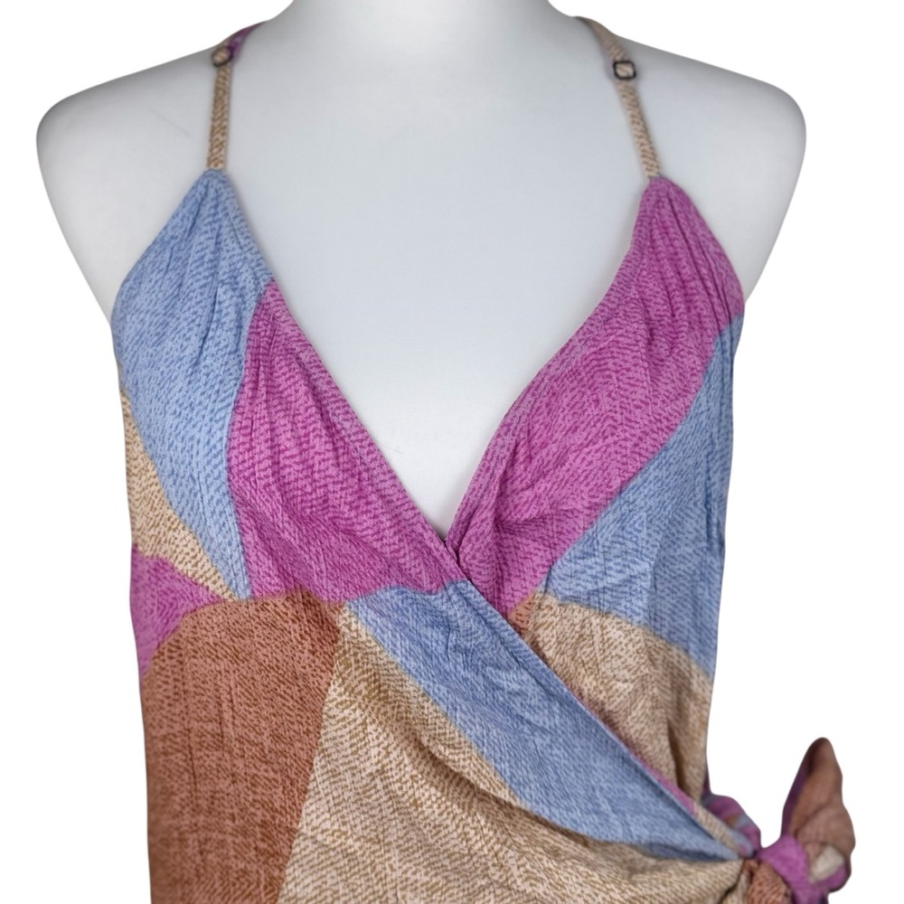 NWT O’Neill Marlo Multicolor Patchwork Wrap Tank … - image 4